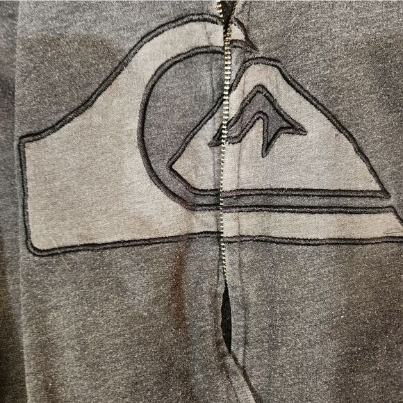 Quicksilver men's 60% cotton thick warm sherpa zippered hoodie Grey - Picture 8 of 9